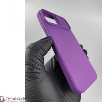 Švelnus guminis dėklas su kameros apsauga - violetinis (Apple Iphone 14 Plus)